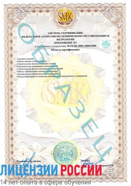 Образец сертификата соответствия (приложение) Терней Сертификат OHSAS 18001